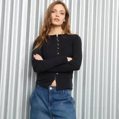 AMERICANINO - Polera Manga Larga Algodón Mujer